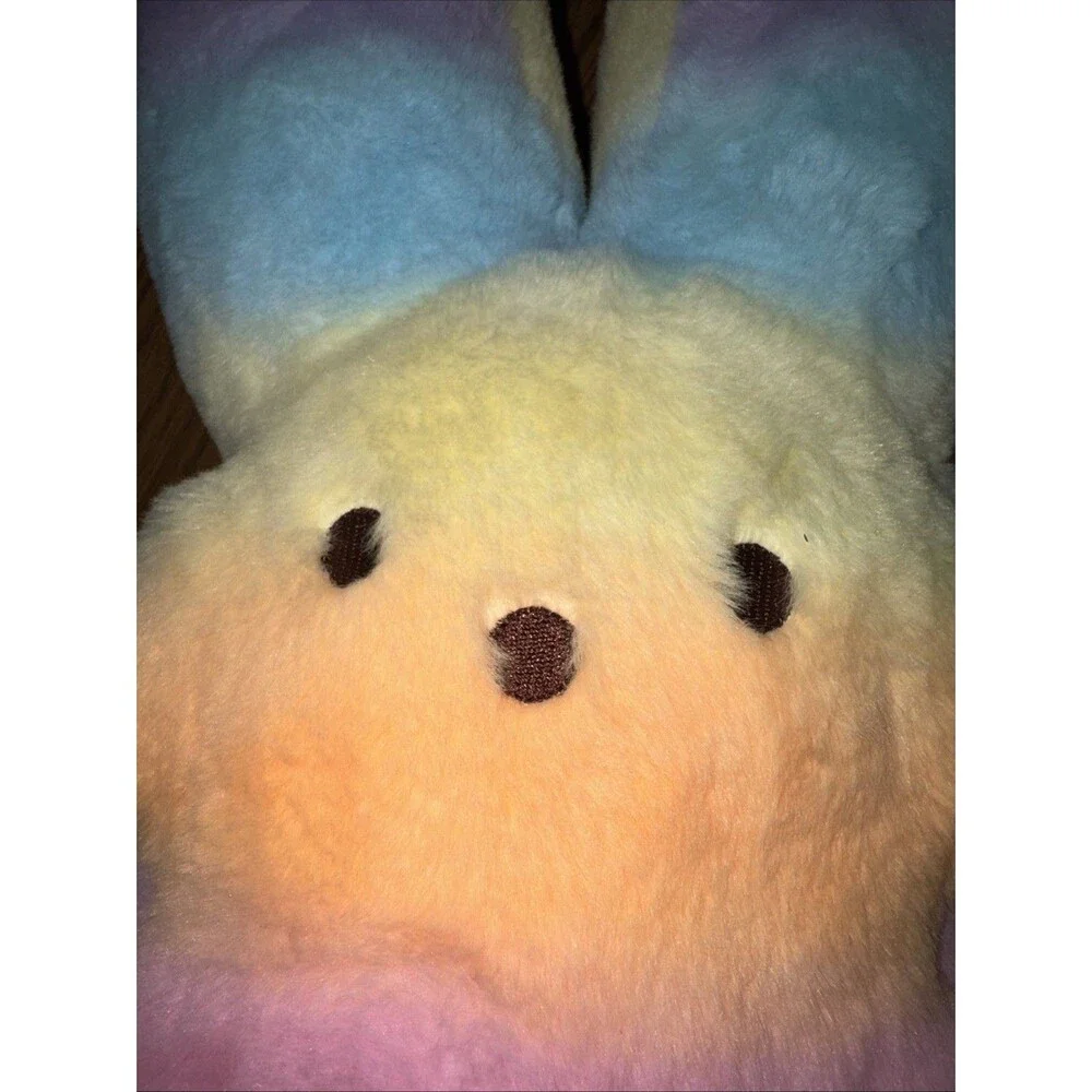 Rainbow Pastel Peeps Plush Easter Bunny Rabbit 18x8
